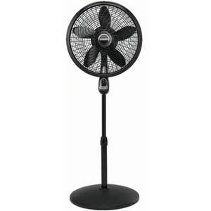 Lasko 54 Cyclone Oscillating 3-Speed Pedestal Fan with Remote and Timer, Black, 1843, New