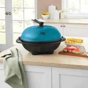 $170 Chef Tested IndoorOutdoor Electric Grill by Montgomery Ward - Teal