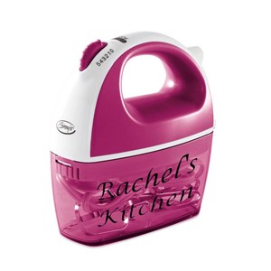 Ginnys Brand 5-Speed Hand Mixer with Storage Case for Cord and Attachments - Berry Bliss