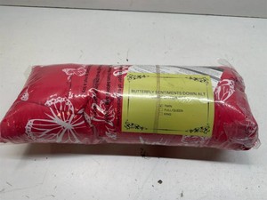 Twin size butterfly sentiments down comforter set, red