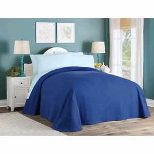Color Connection Ribcord Bedspread - Navy, Queen