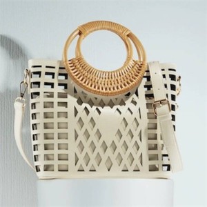 Cane-Handle Cutout Satchel