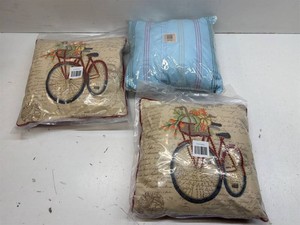 Three decor pillows