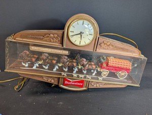 Vintage Budweiser Clydesdale Team Display Clock