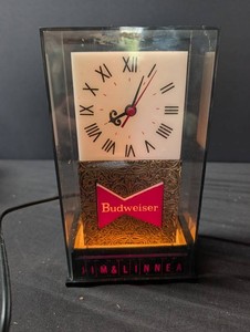 Vintage Budweiser Advertising Mantel Clock - JIM & LINNEA