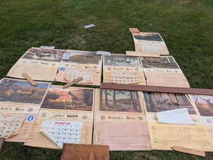 Vintage Schells Beer Wildlife Calendar Collection (Lot of 9)