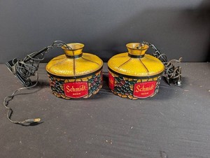 Vintage Schmidt Beer Hanging Lamps (Lot of 2)