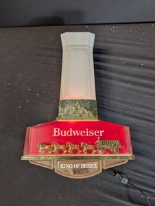 Vintage Budweiser Clydesdale Lighted Advertising Sign