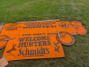Miller High Life Hunting Season Advertising Signs & Banner Mixed Lot