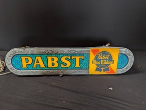 Vintage Lighted Pabst Blue Ribbon Beer Advertising Sign