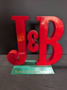 J&B Scotch of Rare Character Freestanding Display Sign