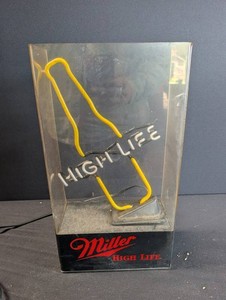Miller High Life Tabletop Neon Sign Display Needs Repair