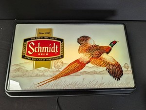Vintage Schmidt Beer Pheasant Advertising Sign