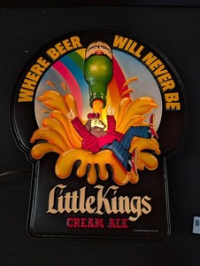 Vintage Little Kings Cream Ale Advertising Sign