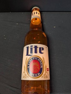 Vintage Miller Lite Fine Pilsner Beer Glass Bottle