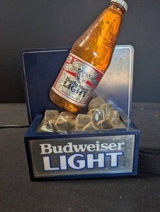 Budweiser Light Bottle Advertising Display Needs Bulb