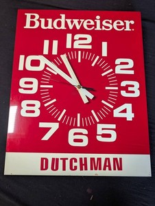 Budweiser Ditchman Advertising Wall Clock Kienzle Quartz