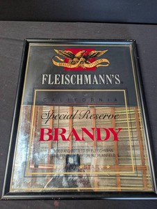 Fleischmanns Brandy Advertising Mirror 20 X 16 in