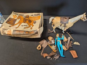 Vintage Marx Jane West & Flame Western Toy Mixed Lot