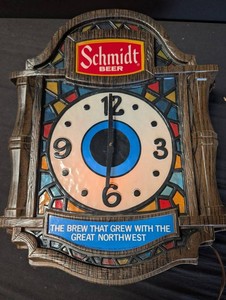 Vintage Schmidt Beer 1974 Decorative Wall Clock
