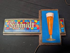 Vintage Schmidt Beer Illuminated Advertising Sign