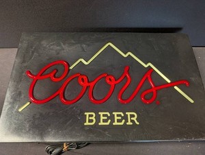 Coors Beer Lighted Advertising Sign 24 X 16 in