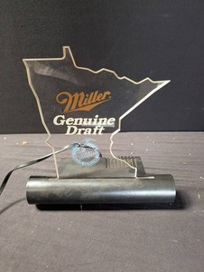 Miller Genuine Draft State-Shaped Acrylic Advertising Sign