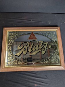 Vintage Blatz Beer Advertising Mirror 22 X 16 in