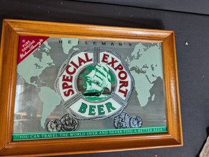 Heilemans Special Export Beer Framed Advertising Mirror