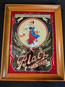 Vintage Blatz Beer Advertising Sign Framed