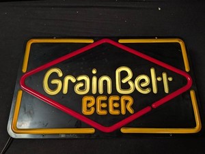 Vintage Grain Belt Beer Illuminated Sign