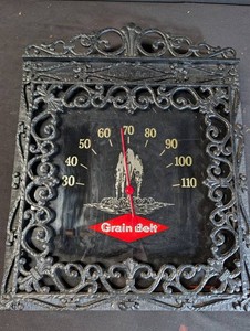 Grain Belt Ornate Advertising Wall Thermometer