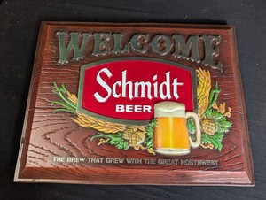 Vintage Schmidt Beer Advertising Wall Plaque