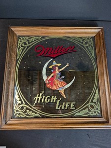 Miller High Life Girl in the Moon Advertising Mirror
