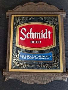 Schmidt Beer Framed Advertising Sign