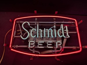 Vintage Nesco-Briteway Schmidt Beer Neon Sign