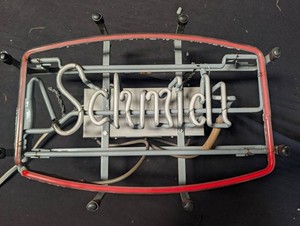 Vintage Schmidt Neon Advertising Sign