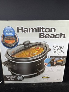 Hamilton Beach Stay or Go 4 Qt Slow Cooker Model 33245