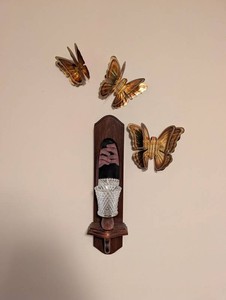 Butterfly Wall Decor & Mirrored Wall Shelf Mixed Lot - 4 Pieces