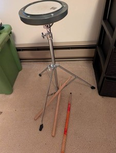 Remo Weather King Practice Pad, Stand & Drumsticks Mixed Lot