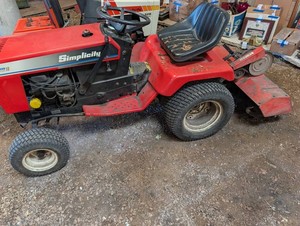 Simplicity Sovereign 18 Hydro Garden Tractor With Mower Deck, Tiller, And Snowblower