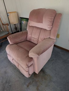 Upholstered Manual Reclining Armchair With Footrest