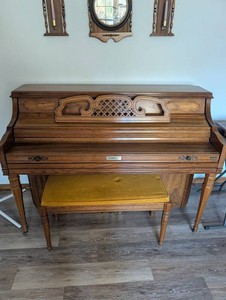 Kimball Artist Console Piano With Matching Bench