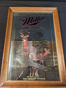 Miller High Life White-Tailed Deer Minnesota Advertising Mirror