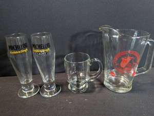 Vintage Schmidt Beer & Michelob Glassware Set (Lot of 4)