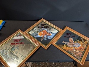 Miller High Life Wildlife Framed Advertising Art (Lot of 3)
