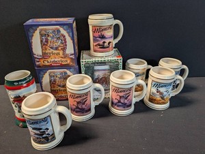 Vintage Budweiser Minnesota & Oktoberfest Steins Group of 8