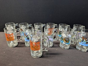 Schmidts Beer Collector Series III Wildlife Glass Mugs (Lot of 12)