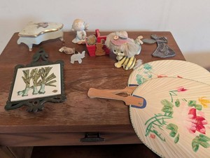 Estate Decorative Collectibles & Folding Fans Mixed Lot