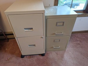 Metal Filing Cabinets With Locks (Lot of 2)